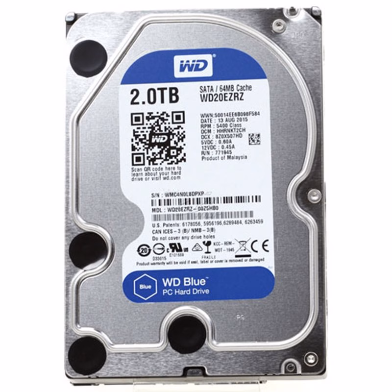 HD WESTERN DIGITAL 2TB SATA 6GB/S 64MB 5400RPM 3.5" - WD20EZRZ