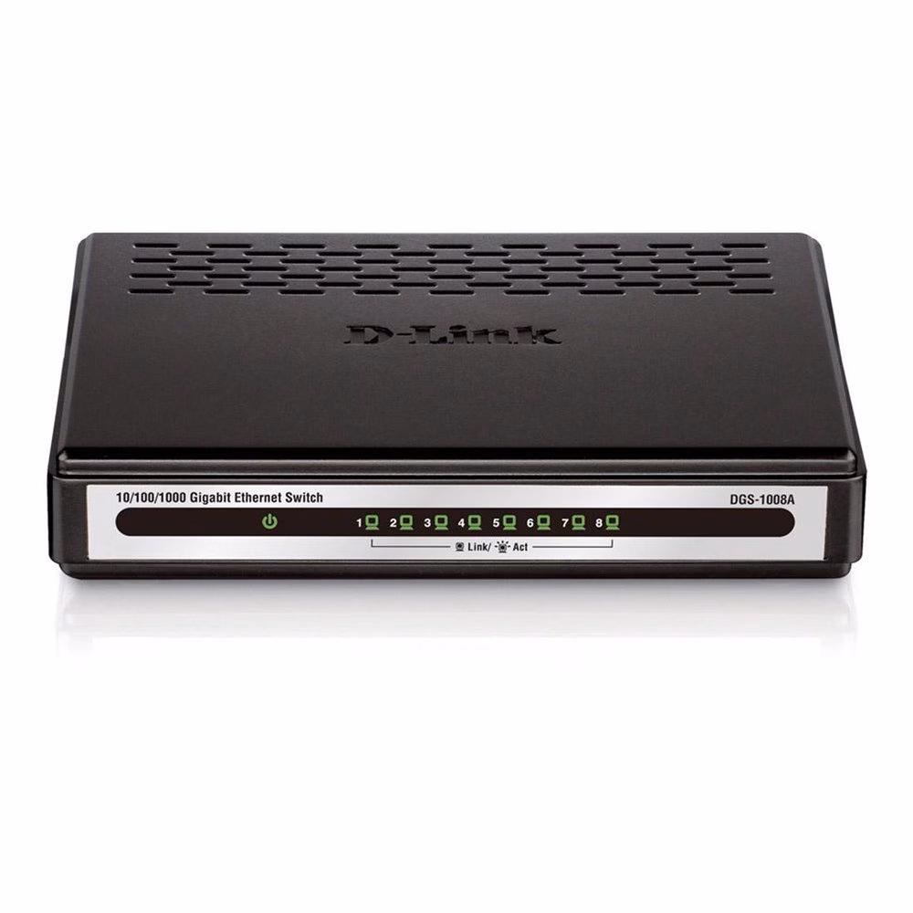 Switch D-Link 8 Portas 10/100/1000Mbps Gigabit Ethernet DGS-1008A