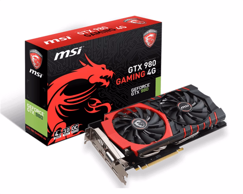 PLACA DE VíDEO MSI GEFORCE GTX980 NVIDIA 4GB 256BITS GAMING - 912-v317-022