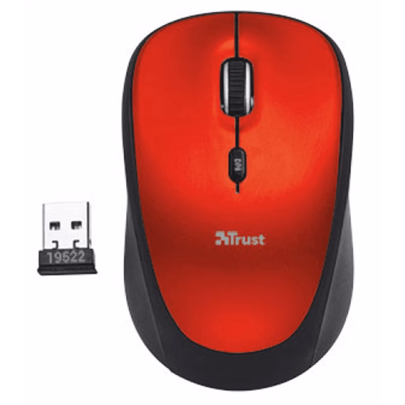 MOUSE TRUST YVI WIRELESS VERMELHO