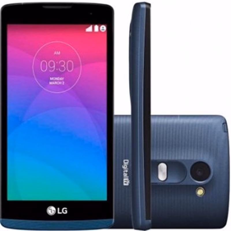 Smartphone LG Leon TV H326TV, Android 5.0, Tela de 4.5", 8GB, 5MP, 3G, Dual Chip - Azul