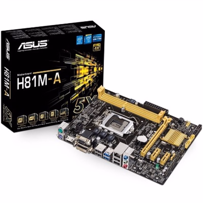 Placa Mãe Asus 1150, 16GB, DVI, VGA, USB 3.0 H81M-A/BR
