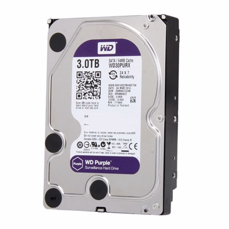 HD WD SATA 3.5´ 3TB 64MB Cache WD30PURX Purple