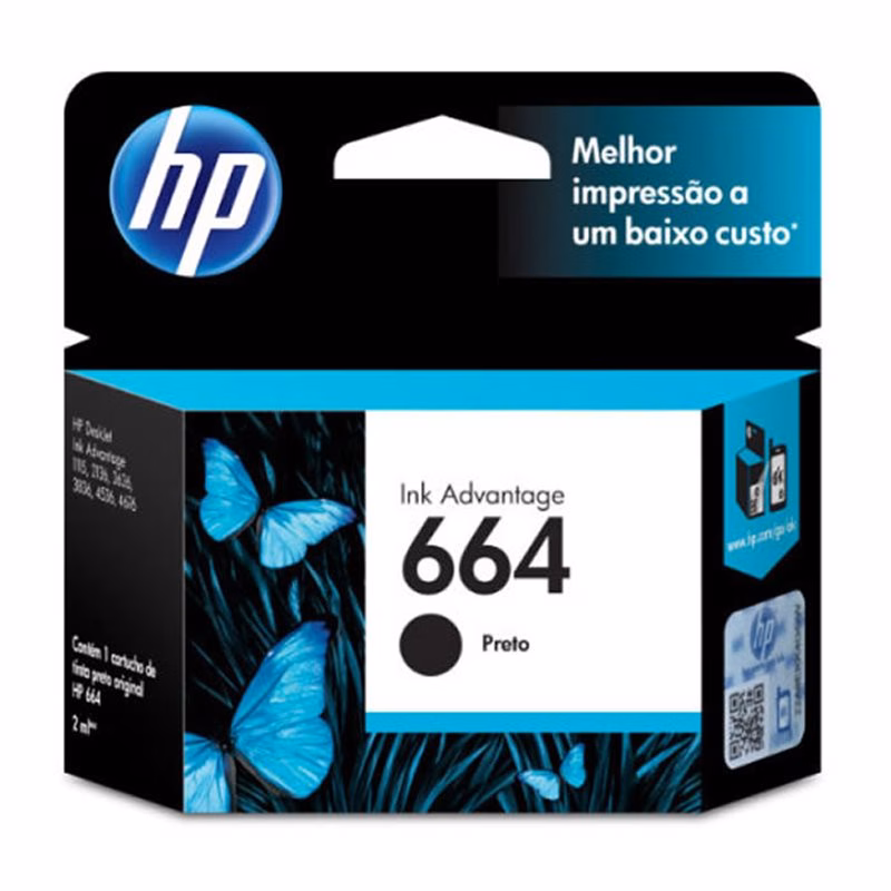 CARTUCHO HP 664 F6V29AB PRETO