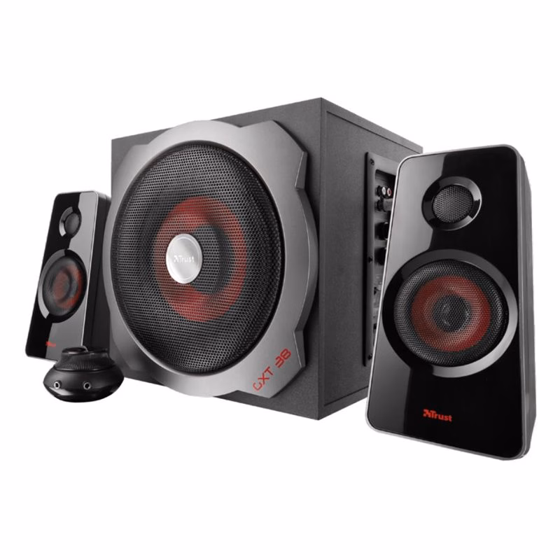 CAIXA DE SOM TRUST GXT 38 2.1 GAMER 60W RMS COM SUBWOOFER