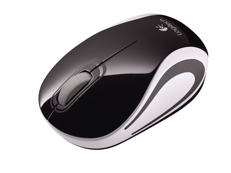 Mini Mouse sem fio Logitech M187, Preto