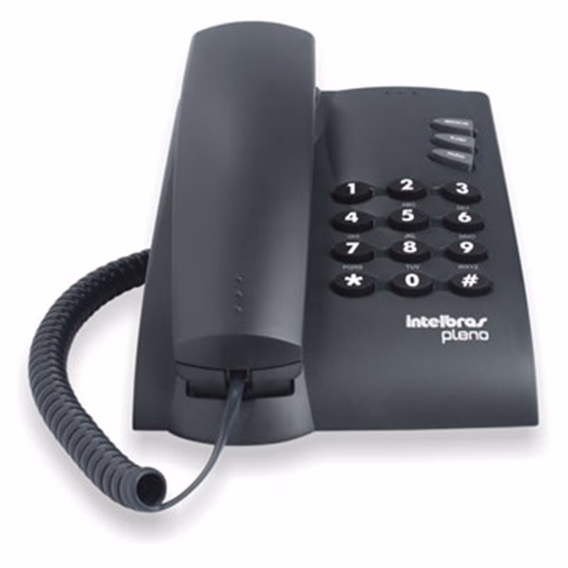Telefone com Fio Mesa ou Parede Grafite Pleno - Intelbras