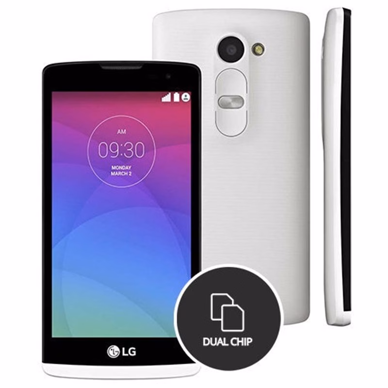 Smartphone LG Leon TV H326TV, Android 5.0, Tela de 4.5´, 8GB, 5MP, 3G, Dual Chip - Branco
