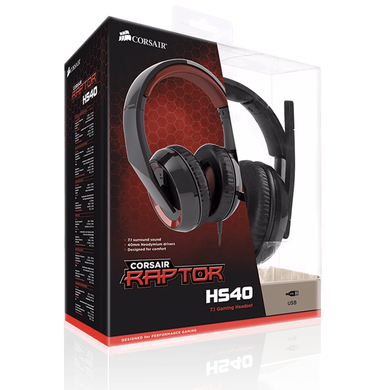 Headset Corsair Gamer Raptor HS40 CA-9011122-NA