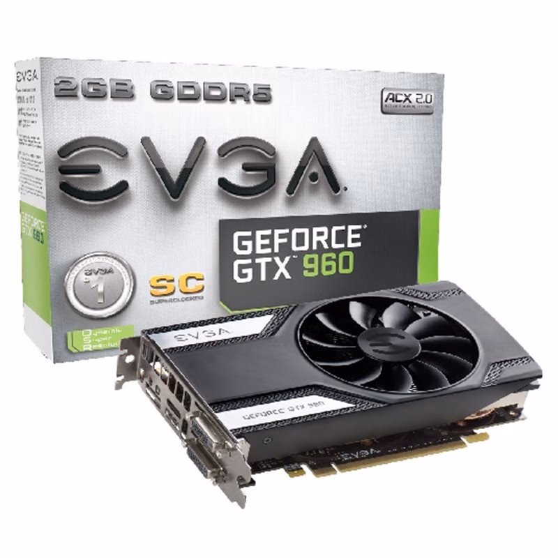 Placa de Video EVGA Geforce GTX960 2GB PCI-E 02G-P4-2962-KR