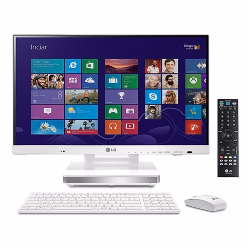 Desktop All in One LG 23" 23V545-G.BK51P1, I5-4200, Memória 4Gb, HD 500Gb, HD SSD 32Gb, Windows 8.1