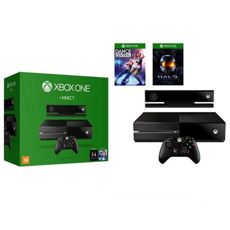 Xbox One 500GB + Kinect + 2 Jogos para Download + Controle sem Fio