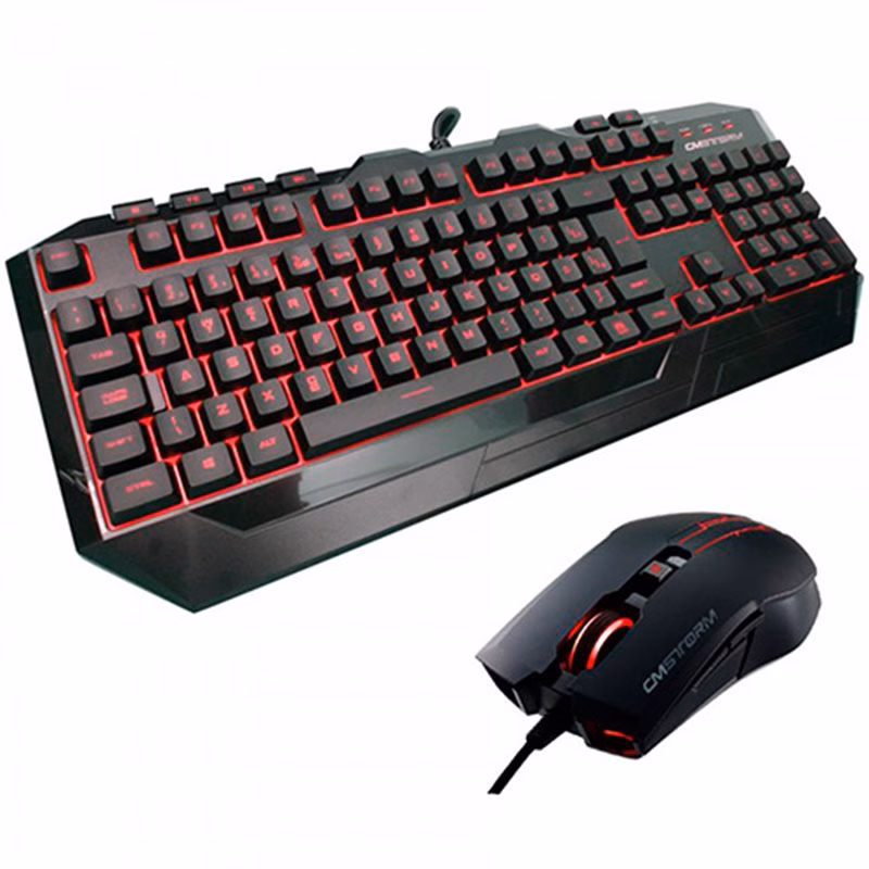 KIT Teclado e Mouse Cooler Master STORM Devastator com LED Vermelho - SGB-3011-KKMF-BR