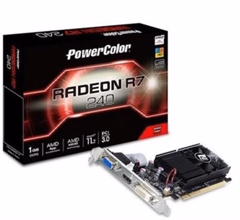 Placa de Video Power Color AXR7 240 1GB 240 1GBK3-HLE Radeon