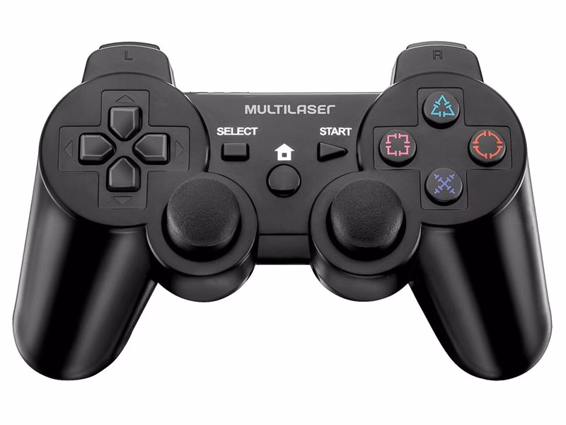 Controle Joypad DualShock Compatível com PS2 JS043 - Multilaser