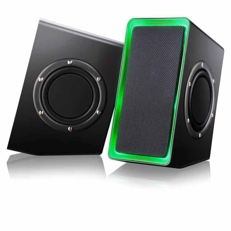 CAIXA DE SOM GAMER MULTILASER SP201 LED VERDE USB