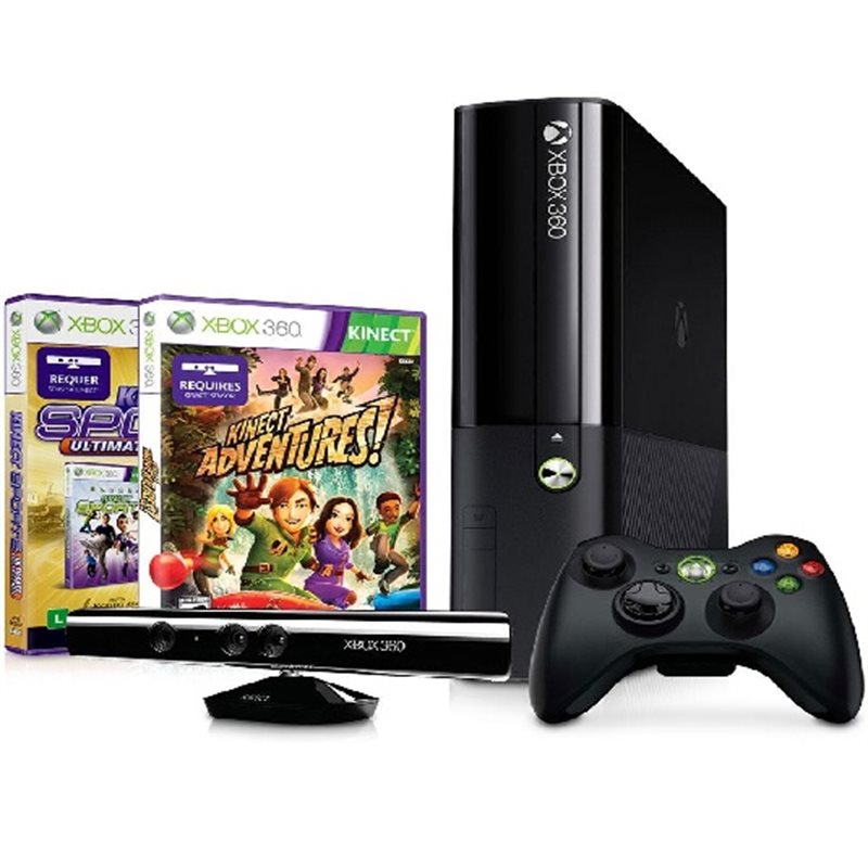 Microsoft Xbox One C/ Kinect Sensor + Controle + Jogos Digitais + Jogo Em  Disco, Diversão Para Toda Família