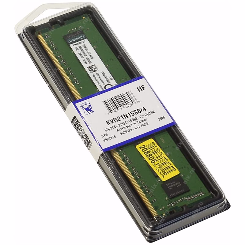 MEMORIA KINGSTON 4GB DDR4 2133MHZ CL15 - KVR21N15S8/4