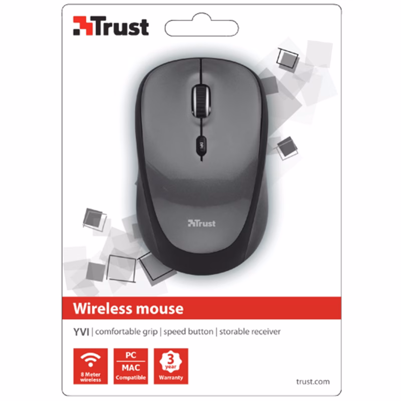MOUSE TRUST YVI WIRELESS PRETO