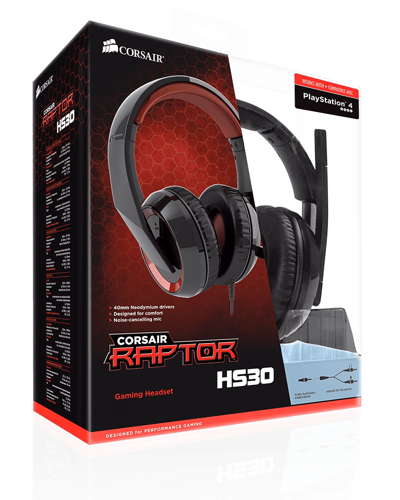 Headset Corsair Gamer Raptor HS30 CA-9011121-NA
