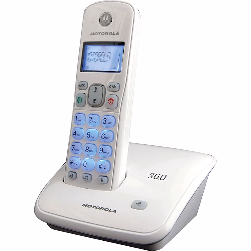 Telefone Motorola AURI3500W Sem Fio com Identificador de Chamadas e Viva Voz - Branco
