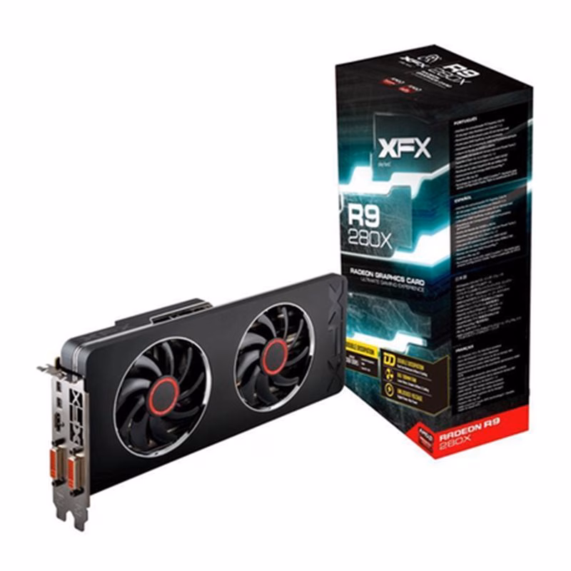 PLACA DE VÍDEO XFX RADEON R9 280X 3GB DDR5 PCIE BE - R9-280X-TDBD