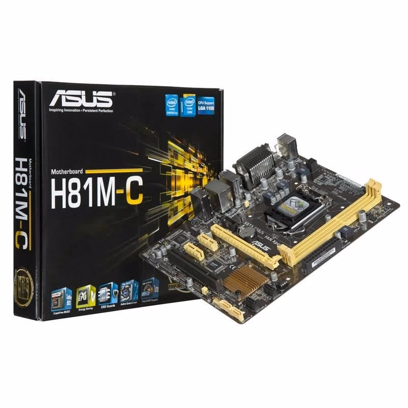 PLACA-MÃE ASUS H81M-C/BR 1150 16GB DVI VGA PAREL 3.0 BOX