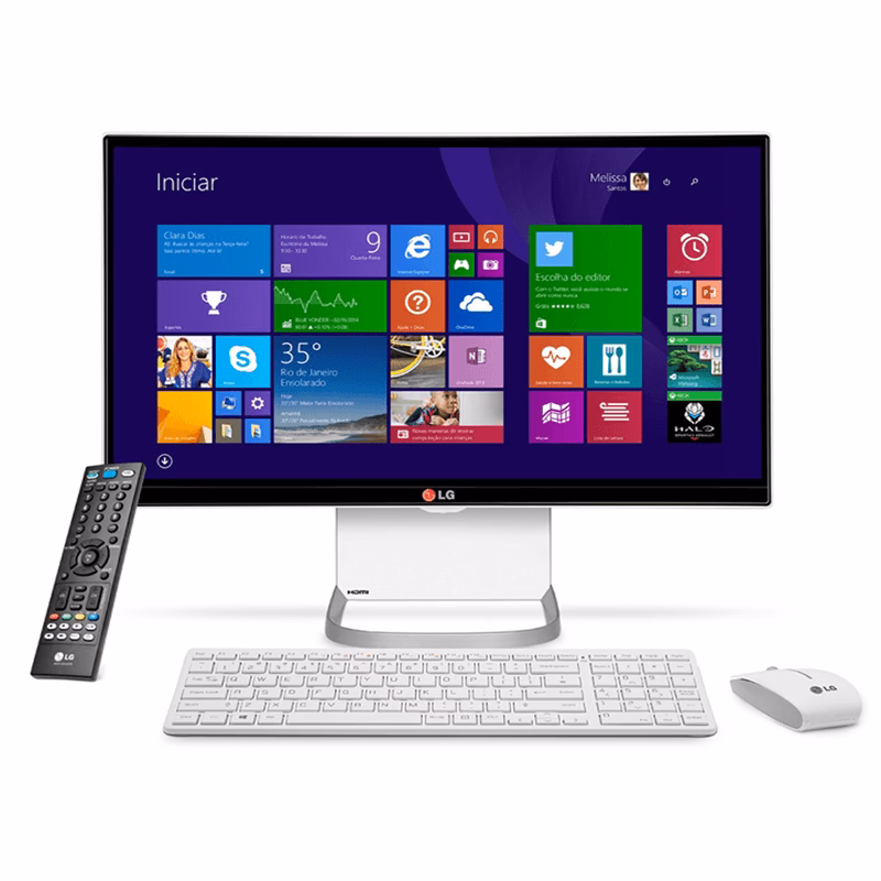 Desktop All in One LG 27" 27V750-G.BK33P1, CI5-5200, Memória 4Gb, HD 1Tb, Windows 8.1