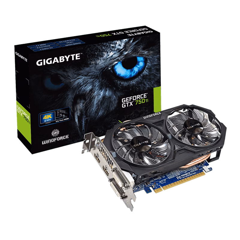 PLACA DE VIDEO GIGABYTE GTX750TI 2GB DDR5 GV-N75TOC-2GL