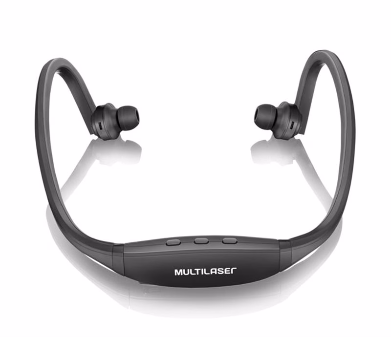 Headset PH096 Sport MP3 Micro SD Cinza - Mulltilaser