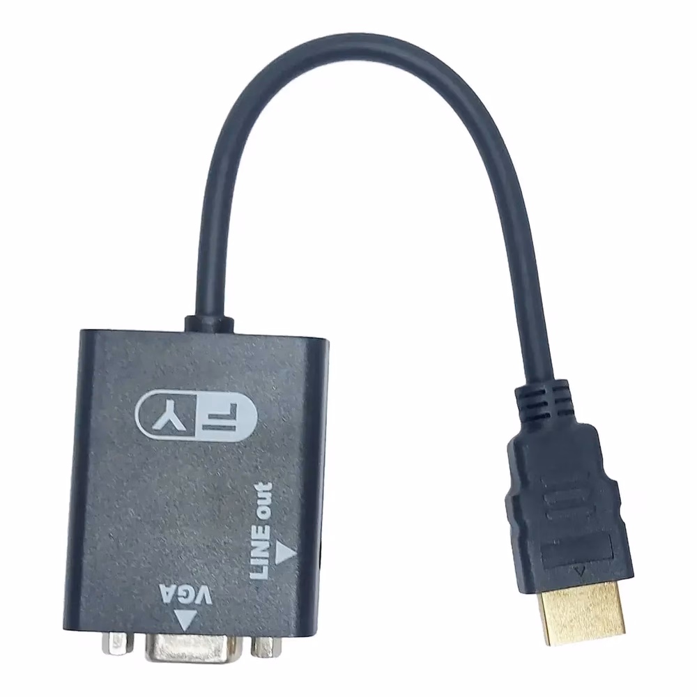 Cabo Adaptador Conversor Hdmi Para Vga Com Áudio FY-42 - Imagem 3