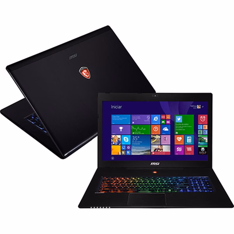 Notebook MSI Gamer GS70 2PC Stealth Intel Core i7 16GB 1TB 128GB SSD GeForce GTX860M 2GBDDR5 de Memória Dedicada Tela 17.3" Windows 8.1