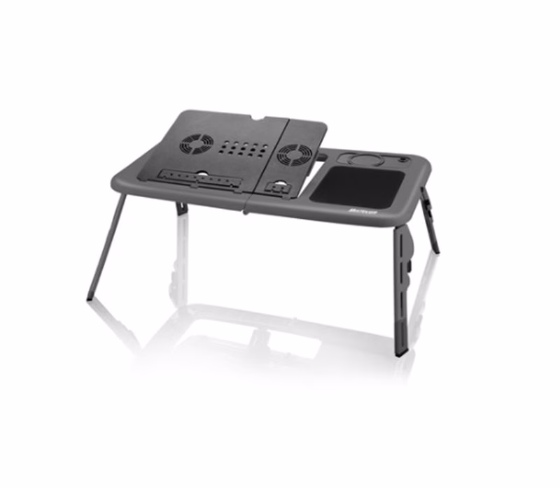 Mesa Portatil AC127 p/ notebook duplo Cooler preto - MULTILASER