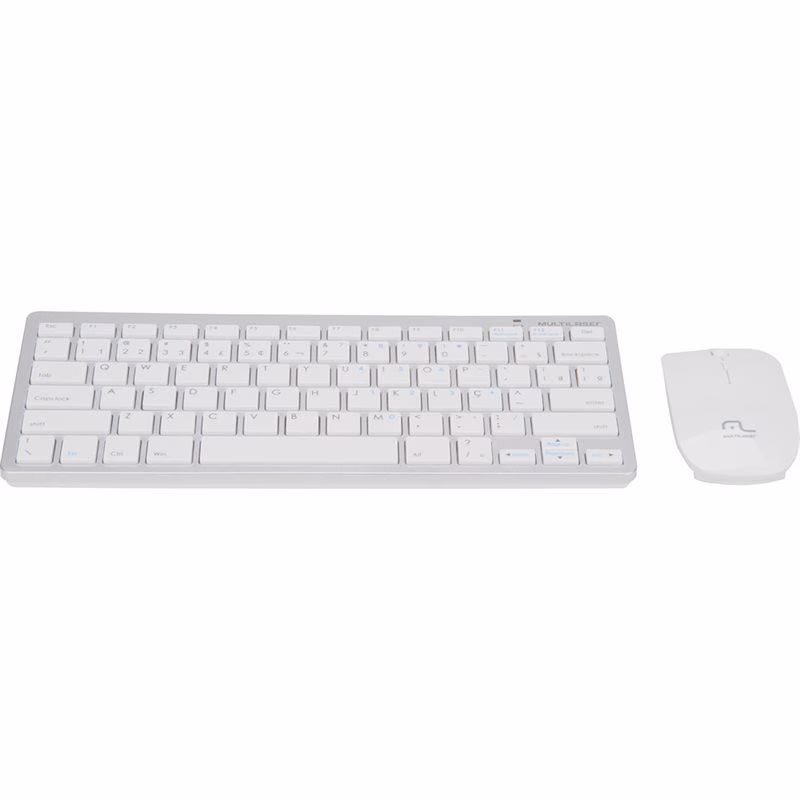KIT MULTILASER TC165 TECLADO/MOUSE SLIM WIRELESS PRATA/BRANC
