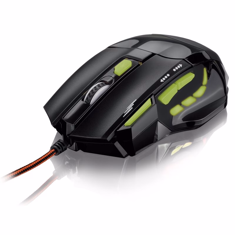 MOUSE GAMER MULTILASER MO208 2000DPI LED VERDE USB
