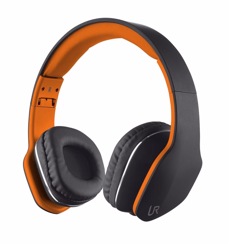 Fone de ouvido Trust com microfone integrado - Preto e Laranja