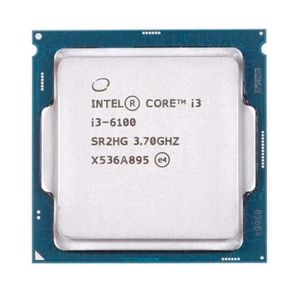 Processador Intel I3 6100, 3.70GHz, Cache 3MB, Dual Core, 4 Threads, FCLGA 1151, OEM