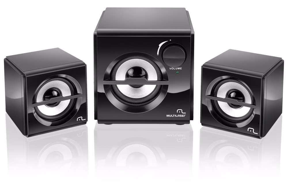 Caixa de Som 2.1 para Computador com Subwoofer Potência 10W RMS Box SP081 - Multilaser