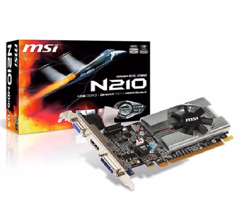 Placa de Vídeo MSI GT210 1GB DDR3 64BITS N210-MD1G/D3