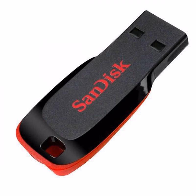 PEN DRIVE SANDISK 64GB CRUZER BLADE PRETO/VERMELHO
