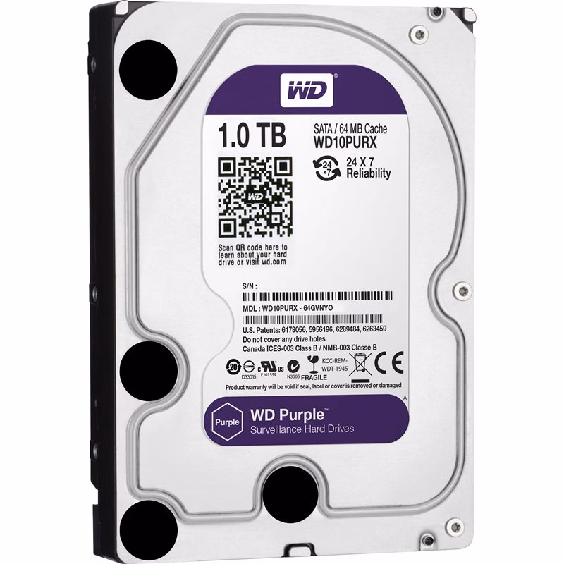 DISCO RIGIDO WESTERN DIGITAL PURPLE 1TB WD10PURX