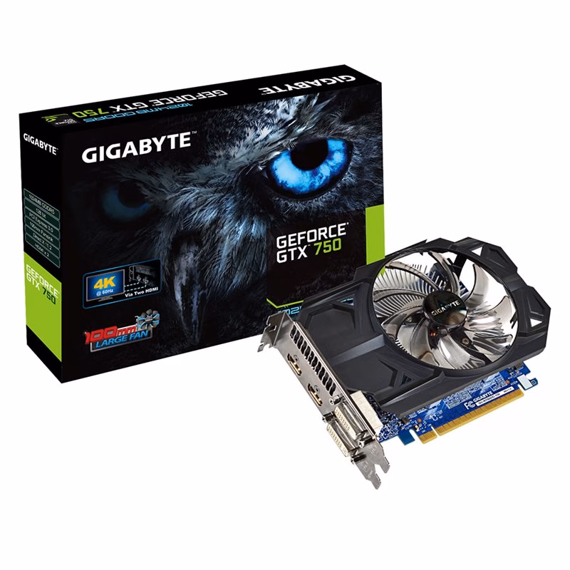 PLACA DE VIDEO GIGABYTE GTX750 1GB DDR5 GV-N75TOC-1GI