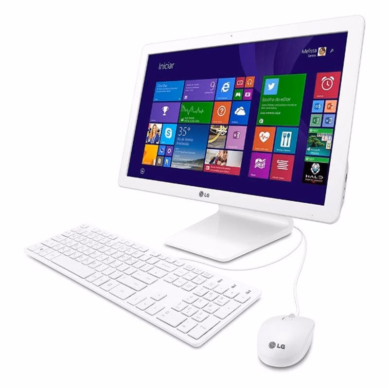 Desktop All in One LG 21.5" 22V240-L.BK31P1, CEL2930, Memória 4Gb, HD 500Gb, Windows 8.1