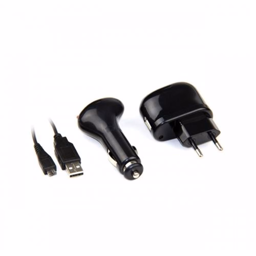 Carregador LEADERSHIP 5018 kit 3 em 1 veicular USB