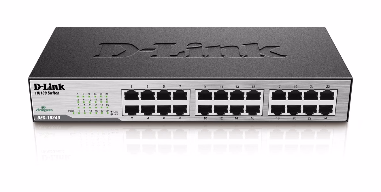 Switch D-Link 24 Portas 10/100Mbps Fast Ethernet DES-1024D