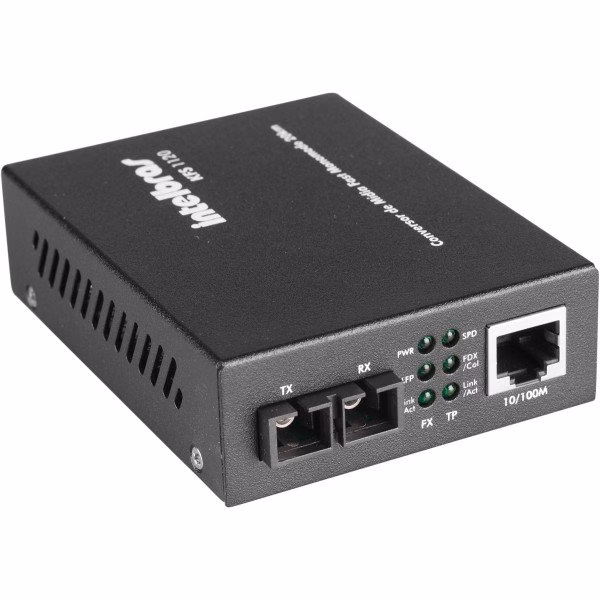 Conversor de Mídia Intelbras Fast Ethernet 10/100Mbps Monomodo 20KM KFS 1120