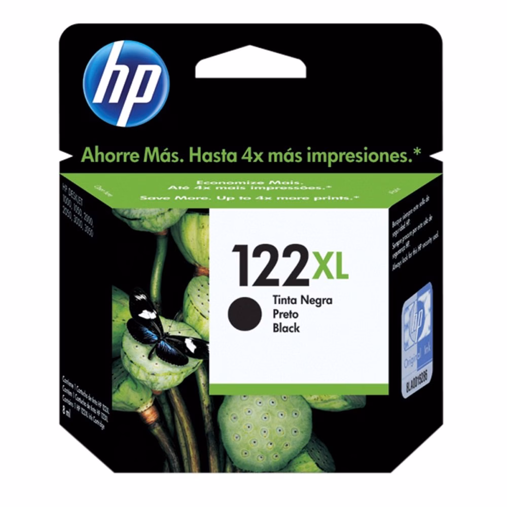Cartucho de Tinta Preto 122XL (CH563HB) - HP