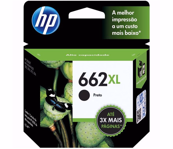 Cartucho de Tinta CZ105AB (662XL) Preto - HP