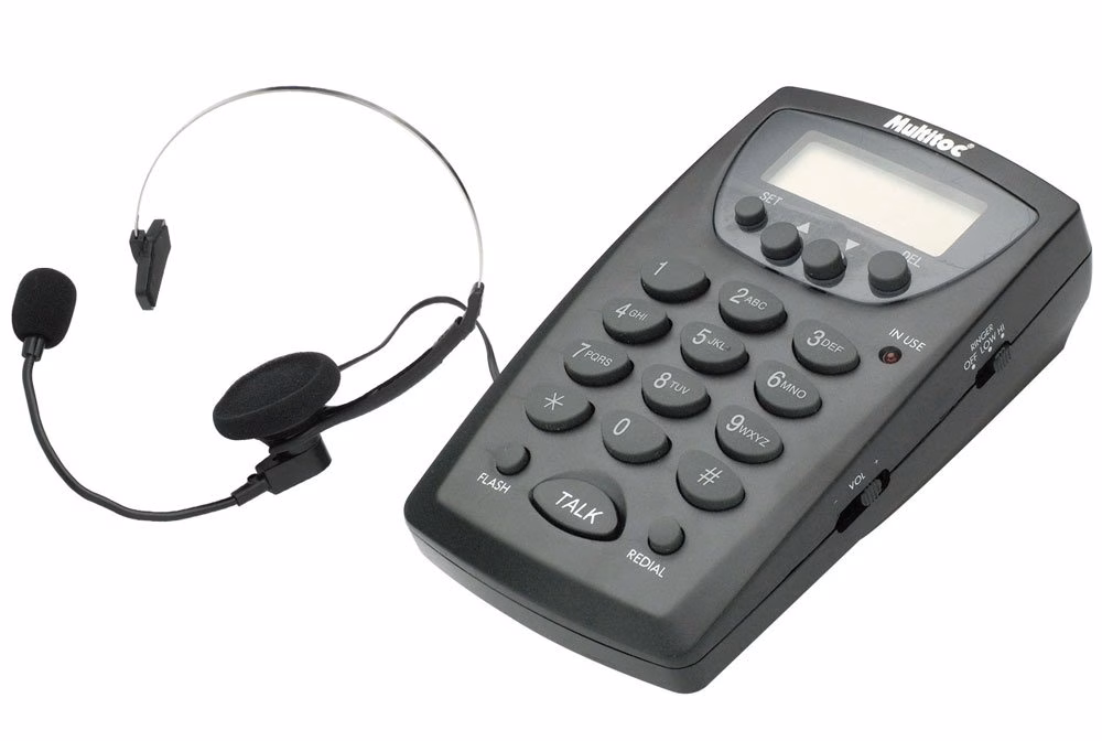 Telefone COM FIO Multitoc +Headset com Identificador de chamada - MUHS0020