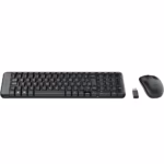 Kit Logitech MK220 Teclado e Mouse Sem Fio Compacto Preto ABNT2